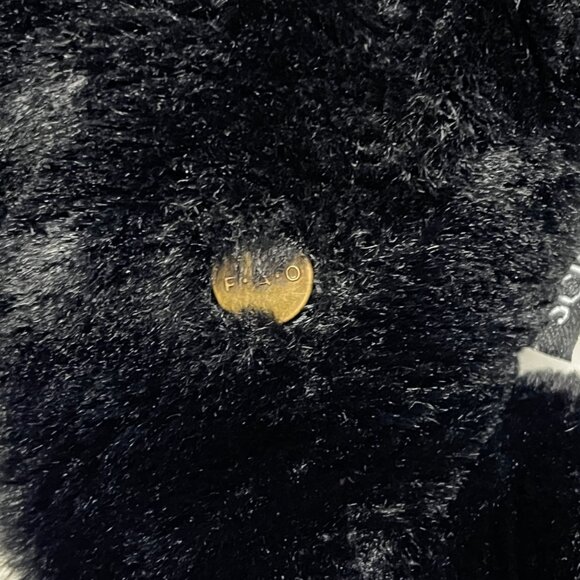 FAO Schwarz Black Panther Cat Floppy Plush 15” Laying Down Golden Eyes Soft - Picture 5 of 13